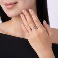 925 Silver Moissanite Letter H Cross Ring for Women-0-1