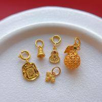 wholesale Metal: 925 ancient silver gold-plated fittings, purse, Tsangpa Gyare, gourd, vajra bell pendant, tassel pendant for DIY-1# one