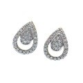 wholesale 925 Sterling Silver New Geometric Waterdrop Earrings Hollow-Out Trendy Stylish Minimalist Design-0-4