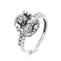 wholesale S925 sterling silver vintage oxidized rotating embroidered ball auspicious Pixiu ring creative ethnic style index finger ring-0-6