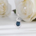 wholesale S925 Sterling Silver Necklace with Swarovski Elements Crystal Peacock Necklace, Cross-Border Bestseller, Factory Direct-0-3