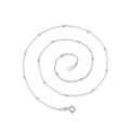 wholesale S925 Sterling Silver Women's Necklace Chain Without Pendant Men's Bead Chain Collarbone Chain High-End Sense Sweater Chain Plain Chain-0-5