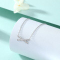 wholesale S925 Sterling Silver X Letter Necklace for Women, Versatile Ins Style Cross Pendant Choker Chain Wholesale-0-3