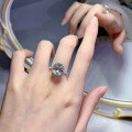 wholesale 925 Silver New 9*12 Oval Cushion High Carbon Diamond Ring Fashion Minimalist Band-0-3