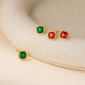 wholesale S925 sterling silver fresh and sweet ins-style niche design exquisite minimalist square stud earrings M06555-0-3