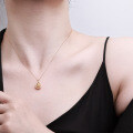 Sterling Silver Rotating Gourd Pendant Necklace, New Chinese Style-0-1