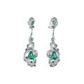 wholesale Gold Plated 925 Silver Muzo Green High-Carbon Diamond Earrings, Fashion Jewelry, Light Luxury Niche Versatile Accessories for Women-0-0