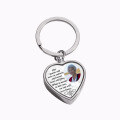 wholesale Metal Photo Resin Heart Keychain Minimalist Memorial Keepsake for Loved Ones-0-3