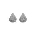 wholesale S925 Sterling Silver Korean Version Ins Small and Unique Design Minimalist and Versatile Full Diamond Teardrop Textured Stud Earrings for Women-0-5