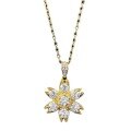 wholesale S925 Gold-Plated Silver Daisy Necklace Pendant, a versatile and stylish piece from Mu Jing Jewelry's new collection, supports drop shipping-0-4