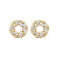 wholesale S925 Sterling Silver Palace-Style Twisted White Resin Stud Earrings for Women, Luxurious and Fashionable High-End Sense Ear Accessories-0-4
