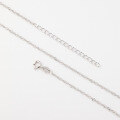 wholesale S925 Sterling Silver Women's Korean Style Minimalist Elegant Water Wave Chain Necklace Factory Direct TEMU Drop Shipping Jewelry-0-2
