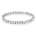 wholesale 925 Silver Tennis Bracelet with Classic Four-Prong 03ct 05ct 1ct Full Circle D Color VVS Moissanite-0-0