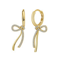 wholesale S925 sterling silver jewelry, minimalist knotted hoop earrings, hollow-out earrings, simple yet luxurious accessories-Silver Knotted Earrings>925 Silver