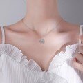 S925 Sterling Silver Cross-Border Moissanite Pendant Necklace, 1ct Heart Shape Wholesale-0-2