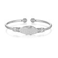 wholesale S925 silver cross-border fashion versatile micro-set bracelet with heart and love knot design, new geometric minimalist women's jewelry-0-4