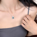 wholesale S925 Sterling Silver Runaway Princess Bow Necklace for Women, Small and Unique Design, Luxurious and High-End Floral Collarbone Chain-0-2