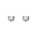 wholesale S925 Sterling Silver Small and Delicate Line Gingerbread Man Bear Stud Earrings, Fresh and Sweet Threaded Ear Accessories M04852-0-4