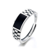 wholesale S925 Sterling Silver Drip Glaze Ring, Individualistic and Fashionable, Ins Euro-American Punk Style, Niche Design Sense Ring for Women-YFJ268/approx. 2.7g Adjustable opening