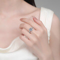 S925 Sterling Silver Moissanite Ring for Women, Oval, Luxe and Versatile-0-3