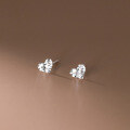 wholesale S925 Sterling Silver Sweet Retro Crushed Ice Heart Stud Earrings Women's Elegant Design Ear Jewelry M05287-0-4
