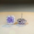 wholesale 925 Sterling Silver Purple Color Gemstone Earrings for Women,-0-2