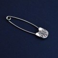 wholesale 925 Sterling Silver Vajra Six-Syllable Mantra Pin, Individualistic Literary Accessory, Retro Outfit Styling Accent-0-5