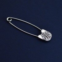 wholesale 925 Sterling Silver Vajra Six-Syllable Mantra Pin, Individualistic Literary Accessory, Retro Outfit Styling Accent-Vajra Pin (5000309)  Single