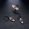 wholesale 925 Silver Italian Artisan Designer Gemstone Earrings, Small Batch Design with Natural Amethyst Ear Drops-0-3