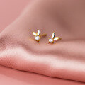 wholesale S925 Sterling Silver Ear Studs Women Korean Style Minimalist Diamond-Encrusted Rabbit Mini Cute and Fresh Earrings G2060-0-3