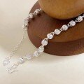 wholesale 999 Silver Handcrafted Cat's Eye Beaded Bracelet for Women, Sparkling Silver Fashion Exquisite Niche Minimalist Birthday Gift-0-0
