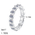 S925 Silver Full Moissanite Threaded Ring for Women-0-3
