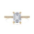 wholesale S925 Sterling Silver Jewelry for Women, High-Carbon Diamond Fashion Luxury 8A Rhombus Ice-Cut Zircon Ring-0-5