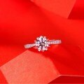 Sterling Silver Micro-Pavé Moissanite Starburst Ring-0-2
