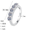 S925 Sterling Silver Moissanite Ring, Minimalist Daily Fashion Gift-0-3