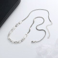 wholesale S925 Sterling Silver Retro Heavy-Duty Square Love Letter Necklace and Bracelet Trendy Hip-Hop Jewelry-0-1