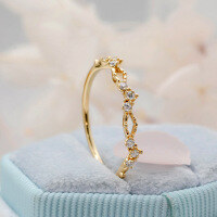 wholesale 925 Silver Plated with 14K Gold, Dunli Jewelry 25th Anniversary Spring New Simple Retro Crown Ring-Crown Ring Mido No. 7