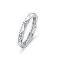 S925 Silver Moissanite Geometric Full-Circle Stacking Ring-0-4