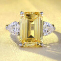 wholesale S925 Sterling Silver New 5ct Emerald Cut 12*8 Rectangle Ring for Women, Fashion Versatile-0-6