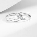 wholesale 925 Sterling Silver "Spend a Lifetime Together" Couple Rings, Minimalist Pair for Him and Her, Small Luxury, High-End Feel, 520 Gift-0-1