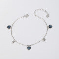 wholesale S925 Sterling Silver Korean Style Ocean Heart Bracelet for Women with Heart-Shaped Zircon Cross-Border New Accessory-0-3