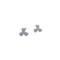 wholesale S925 Sterling Silver Maker Lucky Clover Stud Earrings for Women, Small and Exquisite Minimalist Design, Premium Ear Accessories-0-4
