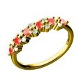wholesale S925 Sterling Silver Vintage Ruby Row Ring, Classic and Versatile Timeless Ring, Exquisite Women's Band-0-4