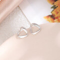 wholesale S925 Sterling Silver Geometric Triangle Stud Earrings for Women, Korean Style Hollow-Out Minimalist Fashion Earrings, Christmas Gift-0-0