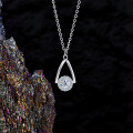 925 Sterling Silver Waterdrop Necklace Minimalist Pendant Collarbone Chain-0-1