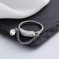 wholesale S925 Sterling Silver Fringe Cool Good Luck Ring Minimalist Style Urban Trendy Index Finger Ring for Women-0-1