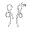 wholesale S925 Silver Ultra Sparkly Bow Earrings, Minimalist Luxury Ear Piercing Women's Jewelry Wholesale-0-4