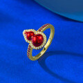 wholesale S925 Silver New Chinese Retro Hawthorn Berry Ring for Women, Flattering Design, Cross-Border Best Seller-0-2