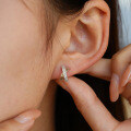 S925 Silver Fashion Cross Earrings with Moissanite, Long Style, Ready Stock-0-2