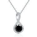 S925 Silver Moissanite Infinity Pendant Necklace-0-9